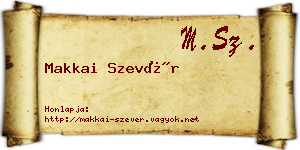 Makkai Szevér névjegykártya